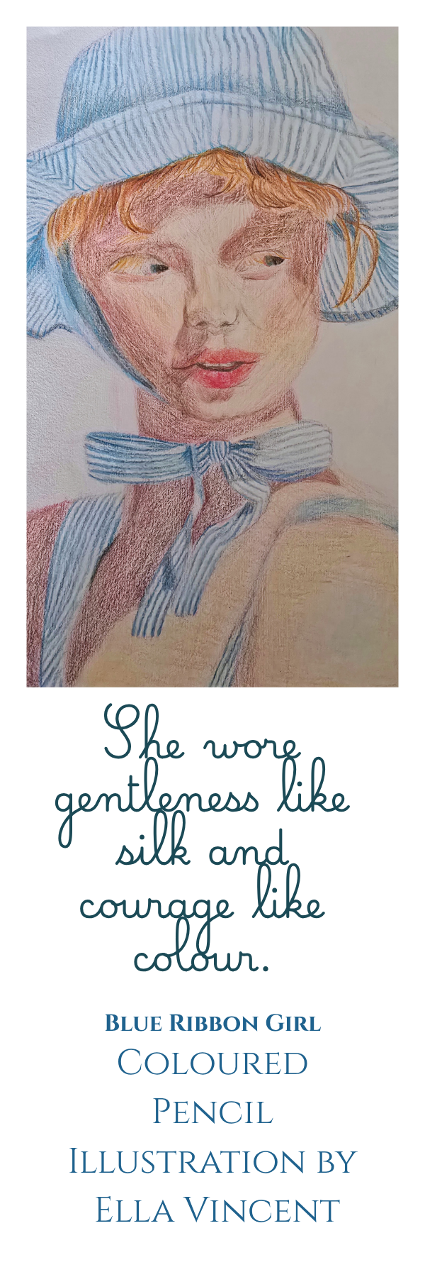 Blue Ribbon Girl Bookmark